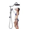 Sarlai Shower Head with Handheld Combo - Dual Rainfall Shower Head,Stainless Steel 10 Inch Heads, 5-setting Handheld Sprayer with Plastic Drill-Free Adjustable Slide Bar and Hose, Chrome Finish view 3