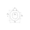 Bath Dcor 1F1R5-90 Premium Molded Wood Round Toilet Seat with Adjustable Hinge & OSG, Black view 4