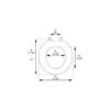 Bath Dcor 5F1R1-17CH Round Light Oak Toilet Seat with Adjustable Chrome Hinge and Decorative Finish view 4