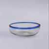 MexHandcraft Cobalt Blue Rim Three Sizes Snack Bowls (set of 3), Recycled Glass, Lead-free, Toxin-Free view 4