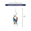 Badash Rainbow Murano-Style Art Glass Centerpiece - 14" Tall Mouth-Blown Glass Sculpture on Crystal Base - Contemporary Home Decor Accent Piece view 3