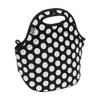 BUILT Gourmet Getaway Soft Neoprene Lunch Tote Bag - Lightweight, Insulated and Reusable, One Size, Big Dot Black & White view 1