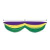 Beistle 2-Pack Mardis Gras Fabric Bunting, Purple/Yellow/Green Hanging Decorations with Drawstrings for Porch or Tables, Indoor & Outdoor NOLA Decor, 5' 10" view 2