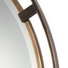 MY SWANKY HOME Mid Century Modern Gold Bronze Round Mirror | 36" Thin Frame Minimalist Metal view 3
