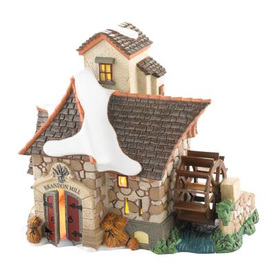 Department 56 Dickens' Village The Brandon Mill Lit Animated Building, 6.1 inch, Multicolor
