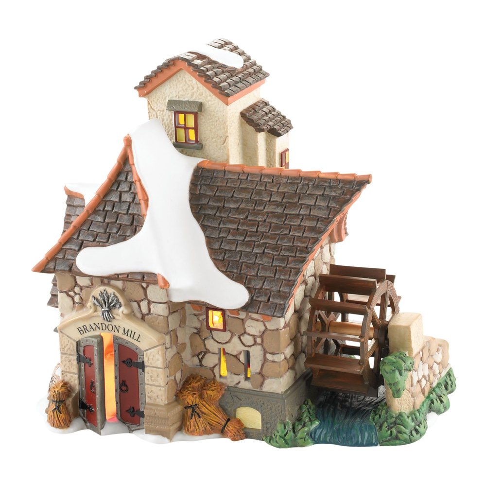 Department 56 Dickens' Village The Brandon Mill Lit Animated Building, 6.1 inch, Multicolor