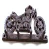 Cast Iron Motorcycle Themed Hook Rack view 2