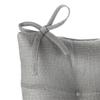 Klear Vu Omega Non-Slip Rocking Chair Cushion Set, Assembled in USA, Thick Padding & Tufted Design, Includes Seat Pad & Back Pillow with Ties, 17x17 Inches, 2-Piece Set, Solid Gray view 4