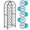 Sorbus Freestanding Wine Rack - Elegant and Unique Bordeaux Chateau Style Floor Wine Stand for 23 Wine Bottle Storage, Champagne, Metal Wine Bottle Holder Stands for Kitchen, Home Bar, Mini Wine Bar view 4