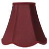 Urbanest Softback Scalloped Bell Lampshade, Faux Silk, 6x12x10", Burgundy, Spider view 1
