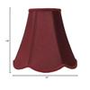 Urbanest Softback Scalloped Bell Lampshade, Faux Silk, 6x12x10", Burgundy, Spider view 3