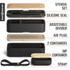 Bentoheaven Premium Bento Box Adult Lunch Box with Compartments for Women & Men, Set of Utensil & Chopsticks & Dip Container, Cute Japanese Kids Bento Lunch Box, Microwavable (Symph Onyx) view 3