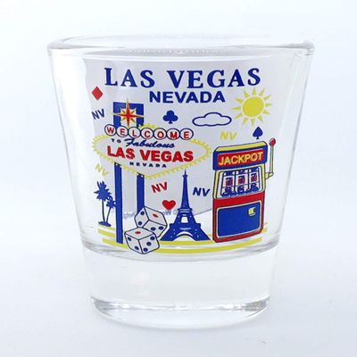 Las Vegas Nevada Attractions Collage Shot Glass