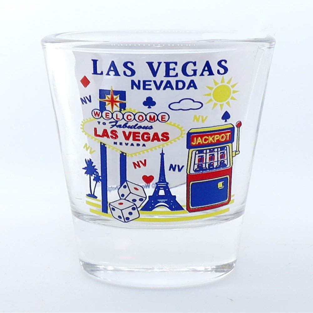 Las Vegas Nevada Attractions Collage Shot Glass