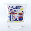 Las Vegas Nevada Attractions Collage Shot Glass view 1