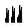 XPPen Artist Drawing Glove 2-Fingers Digital Art Glove for Graphics Drawing Tablet Drawing Glove Right Hand and Left Hand (Size L) Black view 2