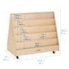 ECR4Kids Double-Sided Mobile Book Display, Classroom Bookshelf, Natural view 3