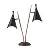 Adesso Desk Lamp with Brushed Steel Base and Black Lampshades  Two Light, Adjustable Brightness Bedroom, Home Office Lighting, or Living Room Decor, 22 x 7 view 1