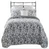Laura Ashley - Twin Quilt Set, Soft Cotton Bedding with Reversible Design, Medium Weight for Year Round Use, 2 Piece Bed Set with Matching Pillowcase (Amberley Black/White) view 1