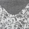 Laura Ashley - King Quilt Set, Soft Cotton Bedding with Reversible Design, Medium Weight for Year Round Use, 3 Piece Bed Set with Matching Pillowcases (Amberley Black/White) view 3