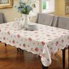 Artisan Flair AF6060-094 Red Flower Flannel Backed Vinyl Tablecloth Waterproof Square-60 view 2