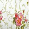 Artisan Flair AF6060-094 Red Flower Flannel Backed Vinyl Tablecloth Waterproof Square-60 view 3