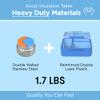 OmieBox Bento Box for Kids - Insulated Bento Lunch Box with Leak Proof Vacuum Insulated Food Jar - 3 Compartments, Two Temperature Zones (Blue Sky) view 4