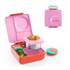 OmieBox Bento Box for Kids - Insulated Bento Lunch Box with Leak Proof Vacuum Insulated Food Jar - 3 Compartments, Two Temperature Zones (Pink Berry) view 1