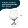 Libbey Craft Brews Classic Belgian Beer Glasses, Stemmed, Dishwasher Beer Glass Set of 4, 16 Oz, Tall Tulip Glasses for Belgian Ale, Lager and More view 3