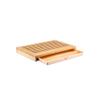 Alessi "Sbriciola" Bread Board in Bamboo Wood With Crumb Catcher in Thermoplastic Resin, Wood view 2