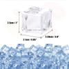 HUIANER 20 PCS Acrylic Ice Cubes, Square Shape, Glass Luster, Fake Artificial, Crystal Clear, Photography Props, Kitchen Toy Decoration, 1inch/2.5cm view 2