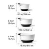 OXO Good Grips 3- Piece Plastic Mixing Bowl Set, 2500 ml,White/Black view 2