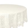 DII Home Essentials 100% Polyester, Machine Washable, Shabby Chic, Vintage Tablecloth or Overlay 63" Round, Vintage Lace Cream view 1