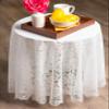 DII Home Essentials 100% Polyester, Machine Washable, Shabby Chic, Vintage Tablecloth or Overlay 63" Round, Vintage Lace Cream view 4