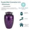 Purple Mist Cremation Urn for Ashes, Aluminum, Purple Urn, Adult Sized Cremation Urn, 10 Inches High view 4