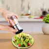 Linbonio Salt and Pepper Grinder Set - Stainless Steel Refillable Salt and Pepper Shaker - Adjustable Ceramic Sea Salt and Pepper Grinder - Glass Salt and Pepper Mixer - Pepper and Salt Mill view 3
