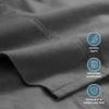Bare Home Flannel Sheet Set 100% Cotton Twin Extra Long, Velvety Soft Heavyweight - Double Brushed Flannel - Deep Pocket (Twin XL, Grey) view 2