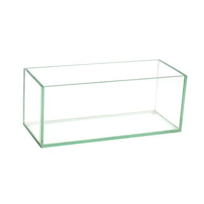 Royal Imports Flower Glass Vase Decorative Centerpiece for Home or Wedding Oblong Rectangle Shape, 10" Long, 4" Hx4 W Opening, Clear