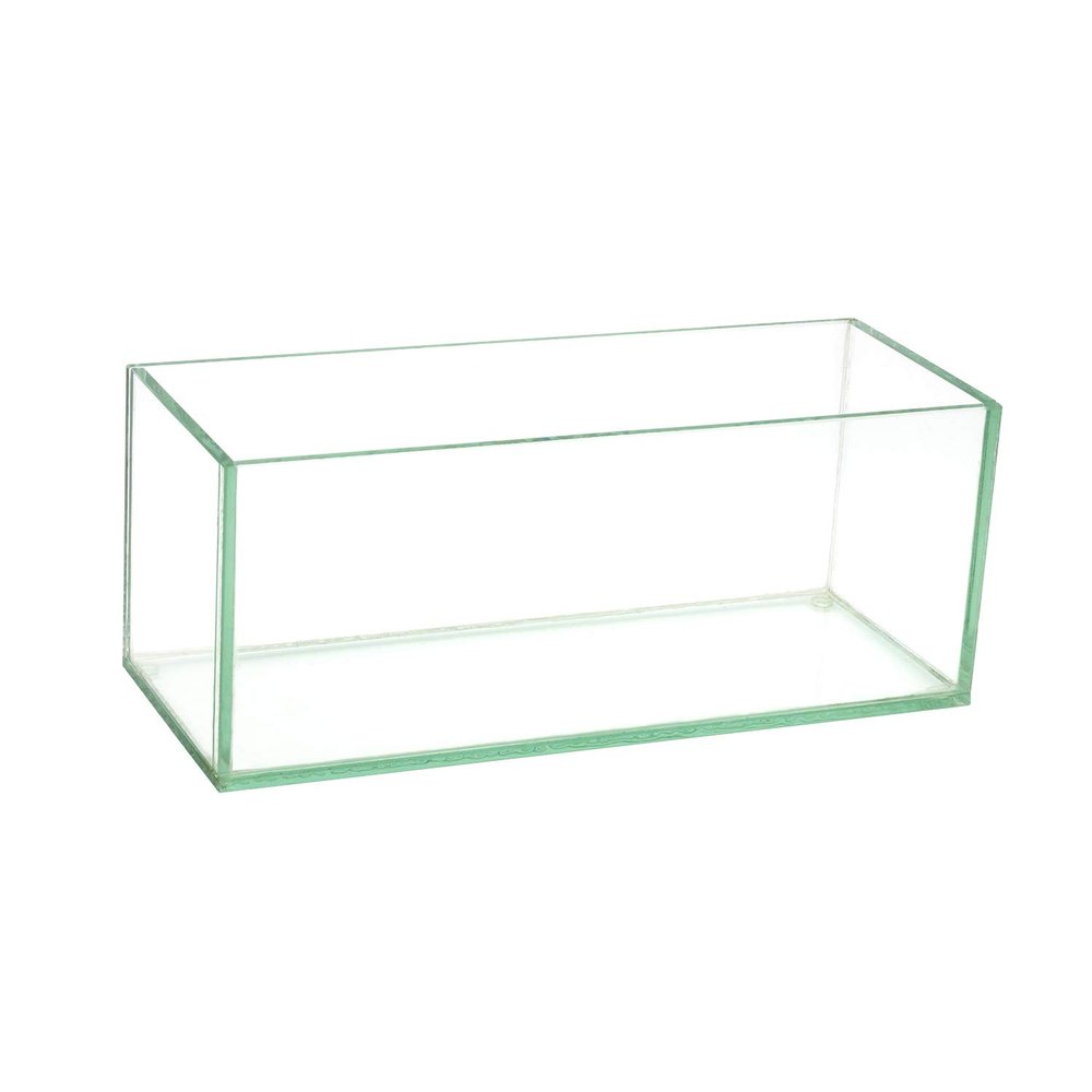 Royal Imports Flower Glass Vase Decorative Centerpiece for Home or Wedding Oblong Rectangle Shape, 10" Long, 4" Hx4 W Opening, Clear