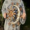 Large Metal Sun Moon Star Wall Art Sculpture Decor for Indoor Outdoor (17" Diameter) view 3