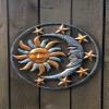 Large Metal Sun Moon Star Wall Art Sculpture Decor for Indoor Outdoor (17" Diameter) view 4