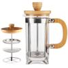 Sivaphe 12 oz French Press Coffee/Tea Maker Single Cup Espresso Press Stainless Steel Filter 0.35L High Borosilicate Carafe Durable Bamboo Handle Small Coffee Maker view 1