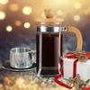 Sivaphe 12 oz French Press Coffee/Tea Maker Single Cup Espresso Press Stainless Steel Filter 0.35L High Borosilicate Carafe Durable Bamboo Handle Small Coffee Maker view 2