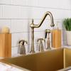 Kingston Brass KB1798TXBS French Country Widespread Kitchen Faucet with Brass Sprayer, Brushed Nickel view 4