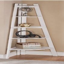 5 Tier Corner Display Unit Shelf/Rack - White