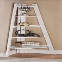 5 Tier Corner Display Unit Shelf/Rack - White