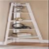 5 Tier Corner Display Unit Shelf/Rack - White view 1
