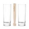 Final Touch Premium Mojito Set - Includes 2 Tom Collins Glasses & Wooden Muddler - 10oz Slim Highball Glasses with Thick Base - Complete Cocktail Kit for Perfect Mojitos (FTA1835) view 4