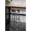TRINITY Heavy Duty 30-Inch Backless Swivel Bar Stool for Kitchen, Garage, or Workshop, Chrome Finish with Faux Leather Seat, 1 Pack, Black view 2