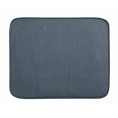 InterDesign iDry Large Kitchen Countertop Absorbent Dish Drying Mat, Pewter Gray